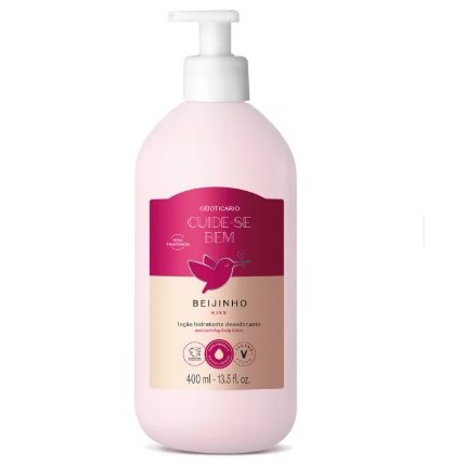 Loção Desodorante Hidratante Corporal , Refil Hid., Antitraspirante Rolon Cuide-se Bem Beijinho 400ml - O Boticário