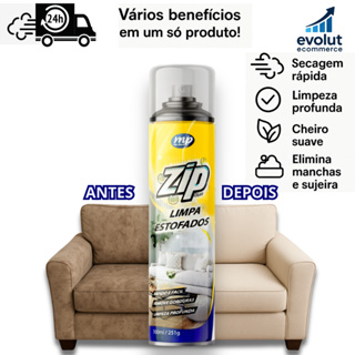 Espuma Spray Zip Clean 300ml Limpa a Seco Sofá, Estofado, Banco de Carro Limpeza Profunda em Oferta na Shopee
