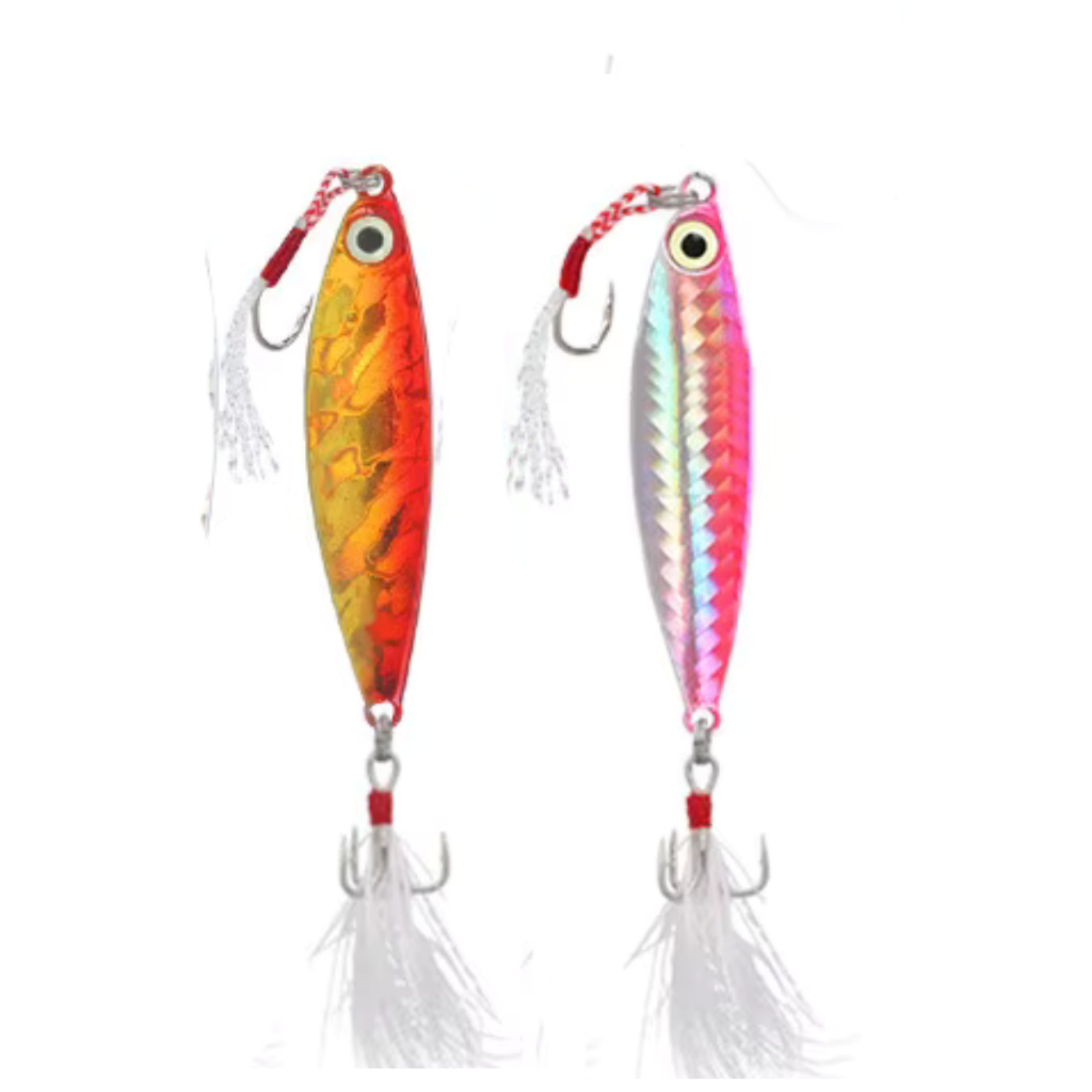 Jig Rosa ou Laranja 15g - Isca Com Garatéia e Suporte Hook Pronta para Uso em Oferta na Shopee