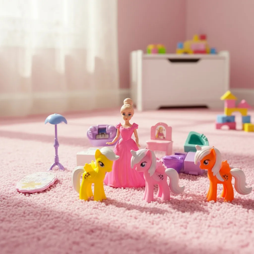 Conjunto Boneca Pôneis Acessórios Kit Brinquedo Infantil Ponei Mini Pôneis Fantasia Faz de Conta