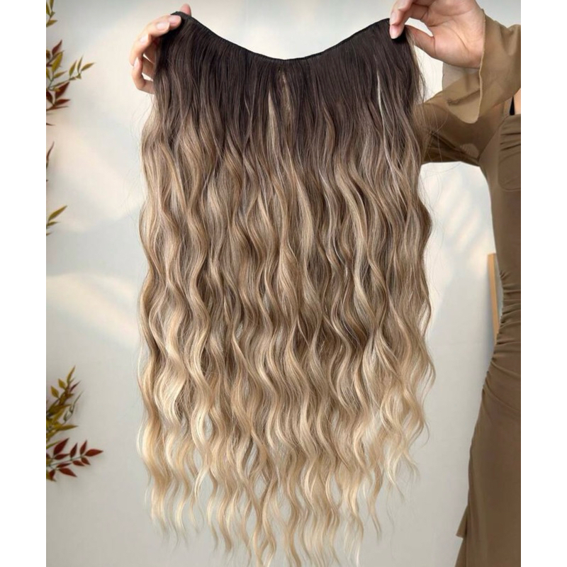 Aplique cabelo russo ✨tela tic tac✨ondulado várias cores fibra russa premium 65cm melhor do q cabelo orgânico bio humano