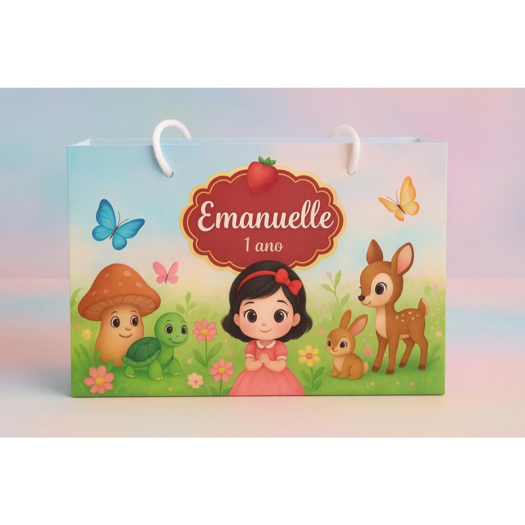Sacolinha Personalizada Jardim encantado pegue e monte - Lembrancinha Festa - jardim encantado