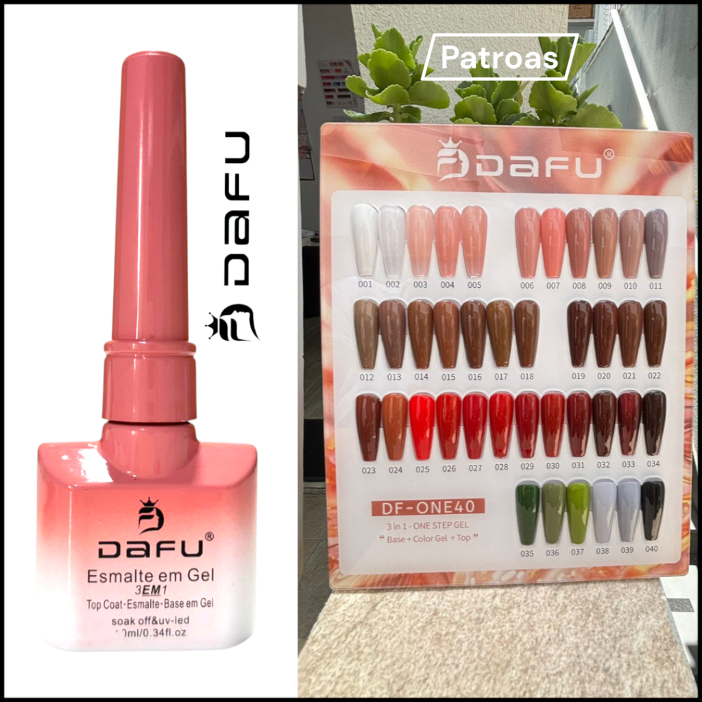 Esmalte em Gel Dafu 3 em 1 com 10ml | Base + Cor + Top | Camada Única | ANVISA | Lançamento em Oferta na Shopee