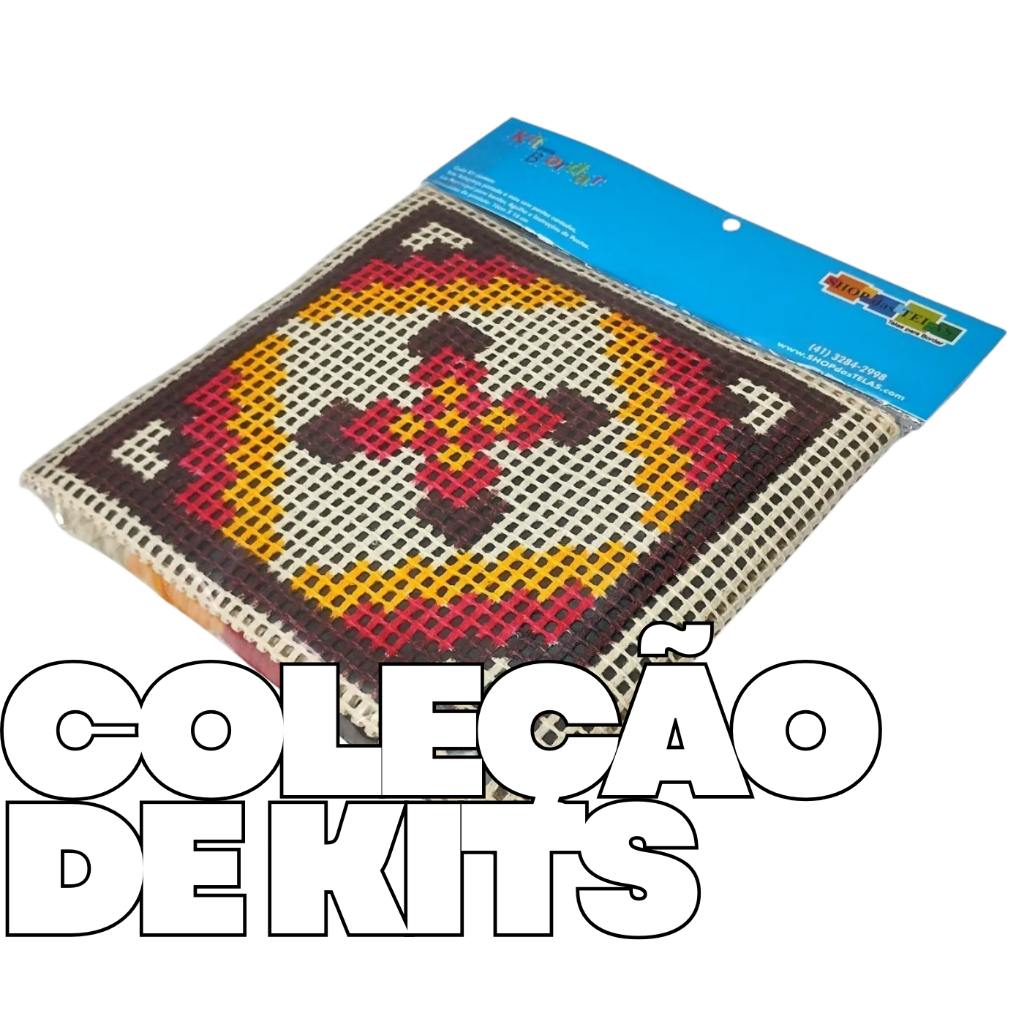 Kit para Bordar Quadro 32/42 (Tela + Lãs + Agulha + Manual de Pontos) em Quadro Quadros Talagarça