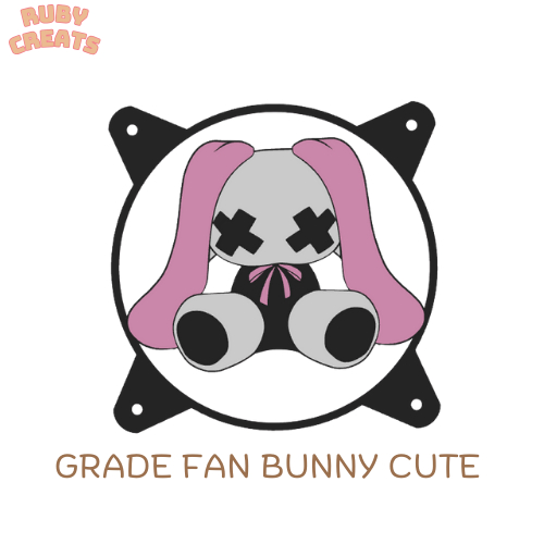 Grade Fan Bunyy Creepy Cute 120mm Personalizada Protecao para Ventoinha Cooler Acessório Pc