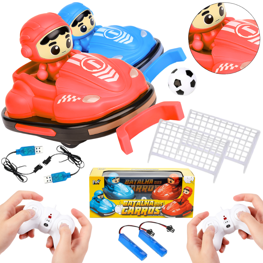 Batalha dos Carros Brinquedo Controle Remoto 2 Jogadores Carrinho Bate Bate Futebol Gol a Gol em Oferta na Shopee