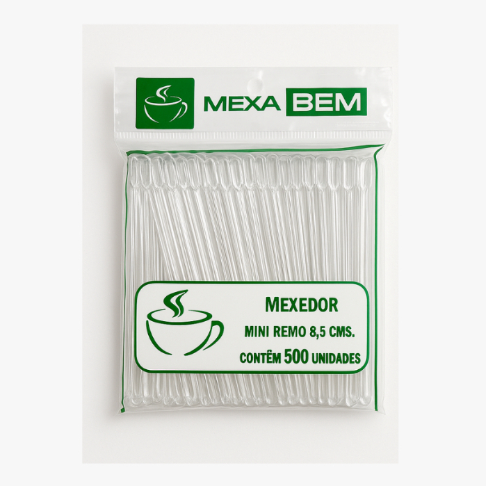 Mexedor Descartável Mini Remo 8,5cm Transparente para Café/Chá Mexa Bem Pacote com 500 em Oferta na Shopee