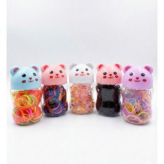 Elástico colorido de cabelo Silicone Pote Fofo- Xuxinhas infantis para penteados e tranças em Oferta na Shopee