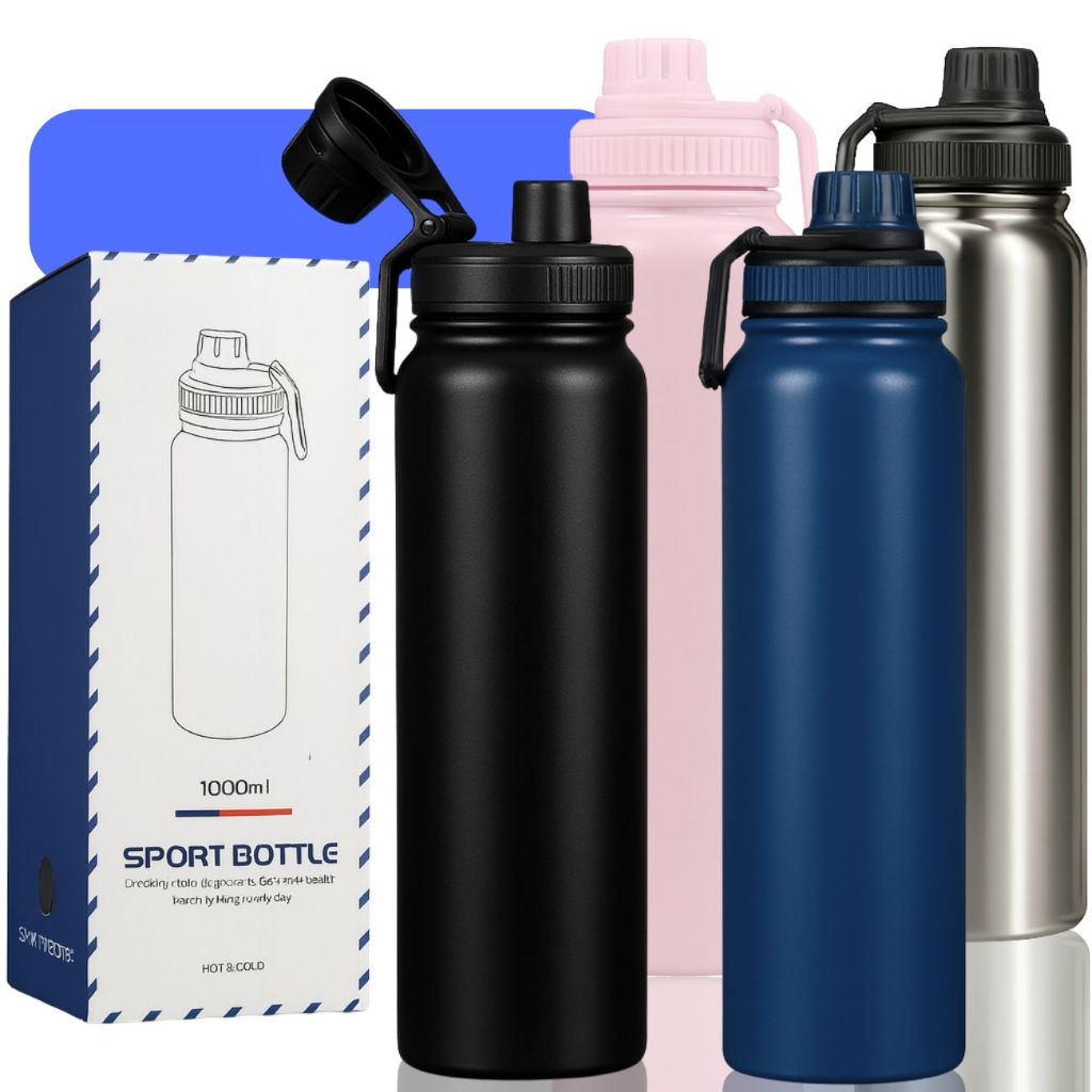 Garrafa Térmica 1 Litro Garrafa Squeeze Frio/Quente Aço Inox Copo Esportivo 1000ml - Envio Imediato em Oferta na Shopee