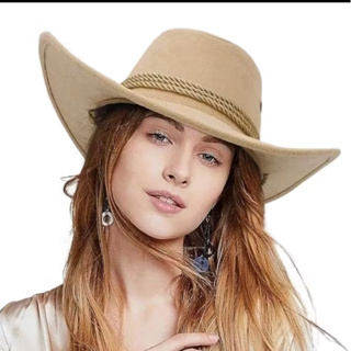 Chapeu de cowboy feminino rosa com pena e de sheriff masculino adulto em Oferta na Shopee