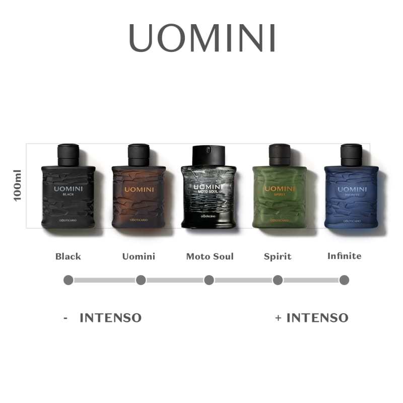 Uomini Colônia 100ml - Perfume Masculino (o Boticário): Clássico, Black, Spirit, Infinite e Moto Soul