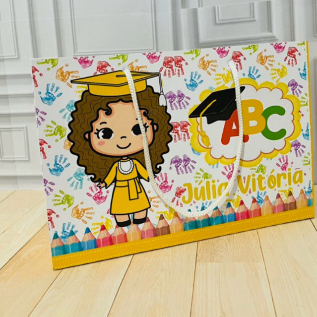 Sacolinha Personalizada Formatura ABC| Lembrancinhas|Mimos|Aniversário|PEGUE E MONTE
