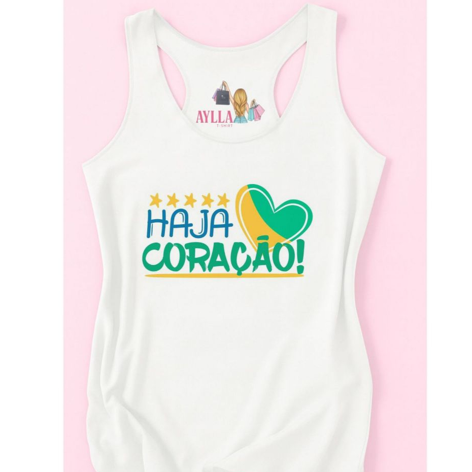 REGATA Blusa t-shirt  ACADEMIA,REGATÃO, haja coração, BRASIL, COPA DO MUNDO ,MODA FITNES, plus size,MODA ADULTO