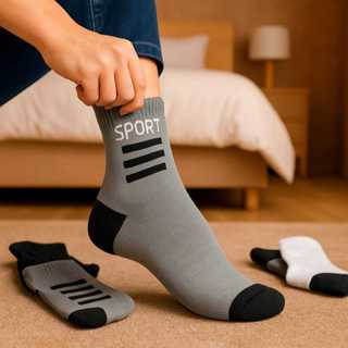 Kit com até 24 Pares de Meia Sport Cano Médio – Conforto, Maciez e Alta Durabilidade em Oferta na Shopee