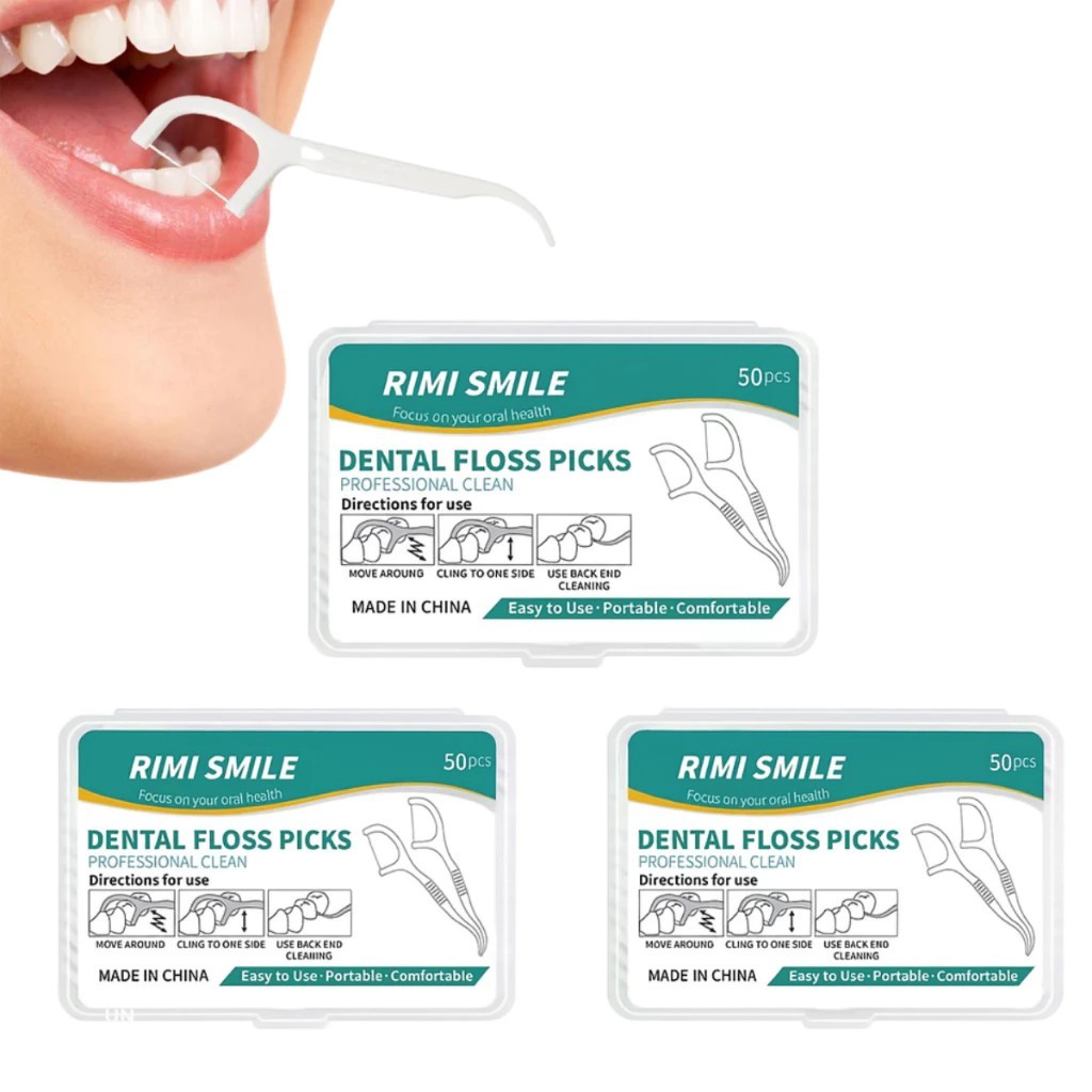 Kit 50/100/200/300 Unidades de Fio Dental  em Formato de Arco Ultra Fino para uma Limpeza Eficaz