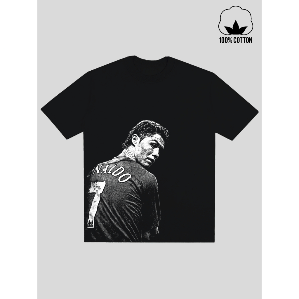 Camiseta Cristiano Ronaldo Man UTD 100% Algodão Streetwear em Oferta na Shopee