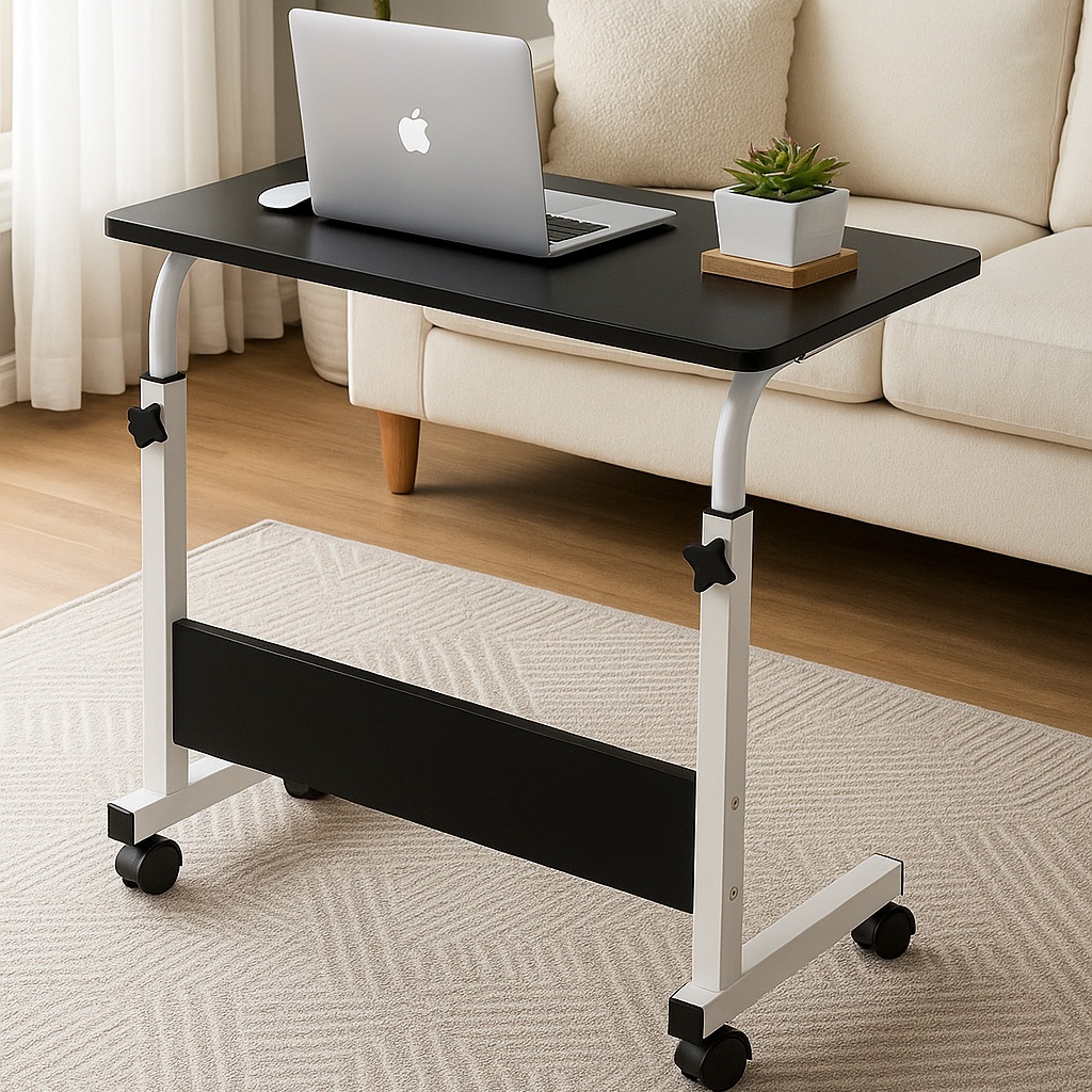 Wenshu Mesa Multiuso Portátil para Notebook com Altura Ajustável e Rodinhas  Cama e Sofá  Móvel em Oferta na Shopee