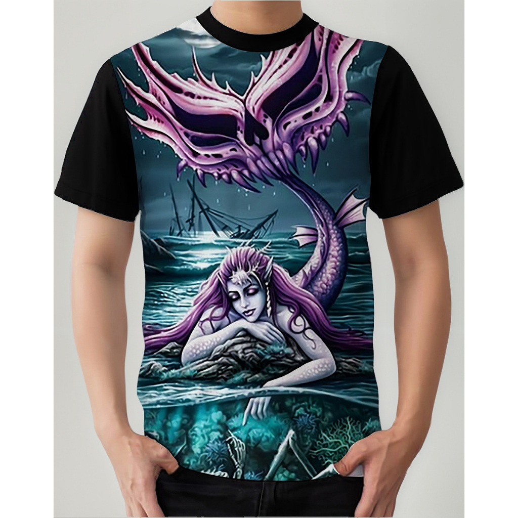 Camiseta Camisa Personalizada Sereia Concha Mar