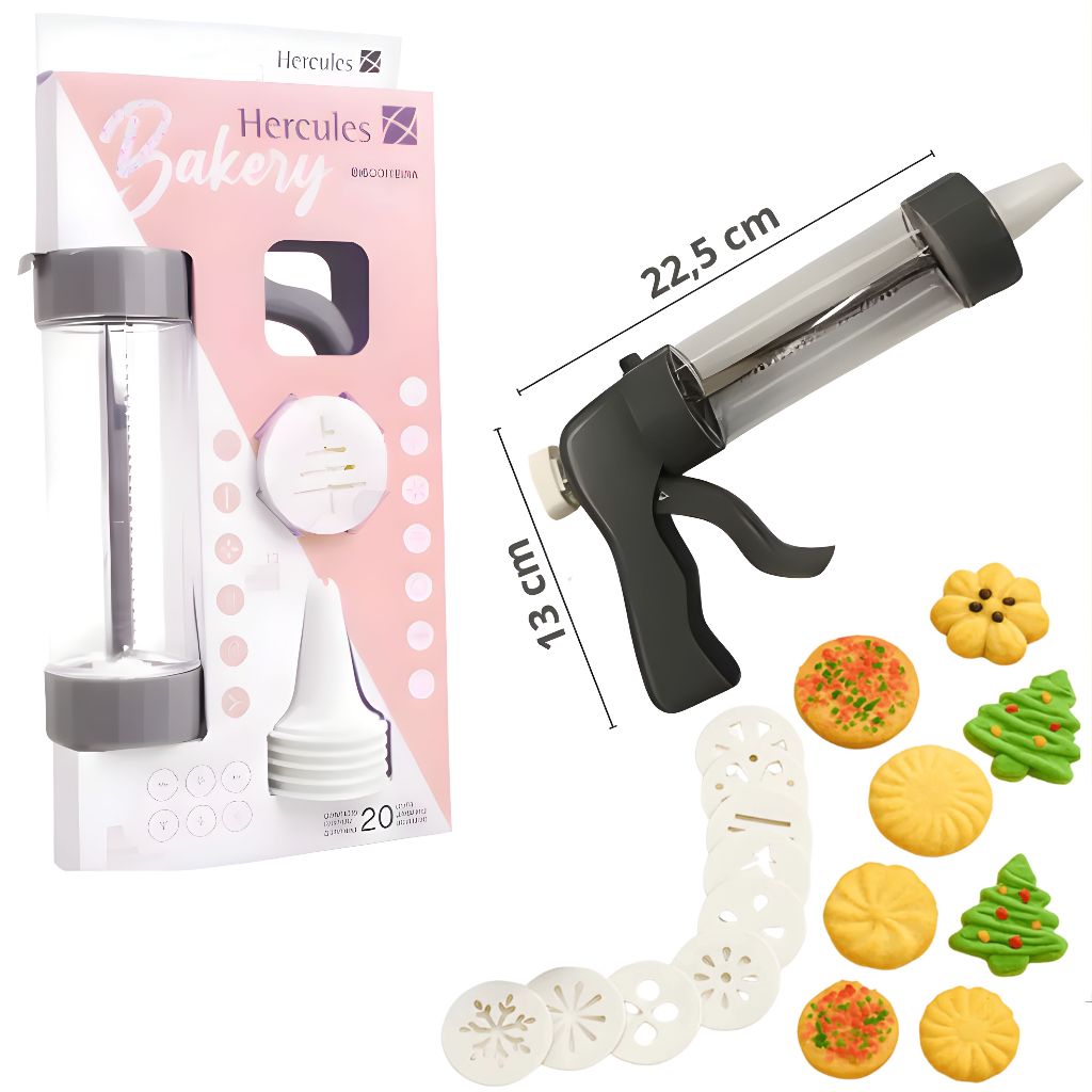 Modelador de Biscoito Amanteigado Máquina Biscoiteira Caseira + Bicos
