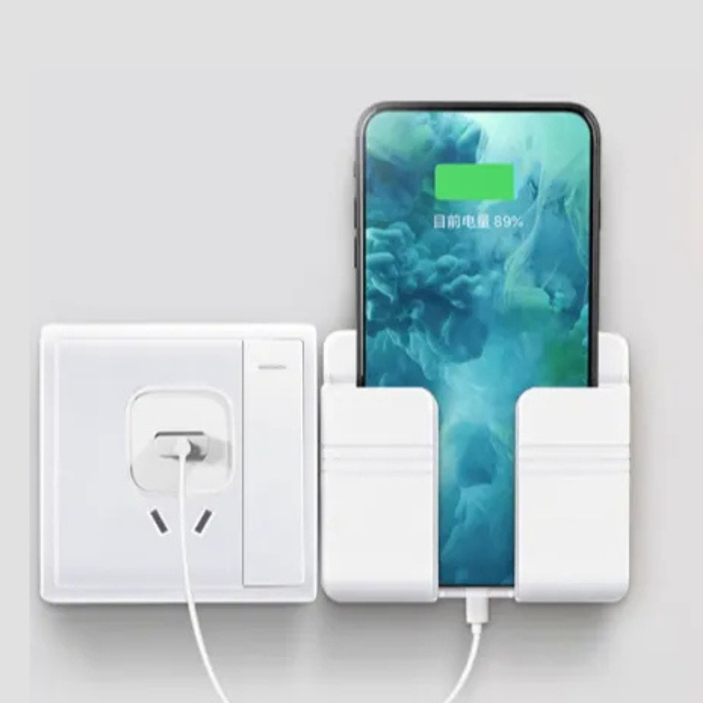 Suporte Celular Parede Plastico Utilidade para Casa Smartphone Carregador
