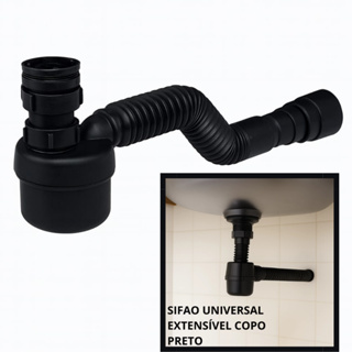 Sifão Copo Sanfonado Ajustável Universal Multiuso Preto Black Cifão Pia Cozinha Sifrao Lavatório Cifrão Tanque em Oferta na Shopee