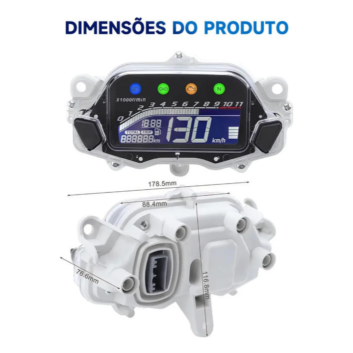 Painel Completo Moto Honda Blackout Fan160 / Titan160 2015 Á 2022 ESD EX