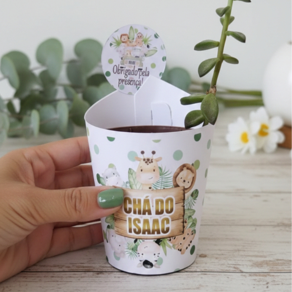 Rótulo de Suculenta Safari | aniversário | lembrancinha | chá de bebê | festa infantil | menino