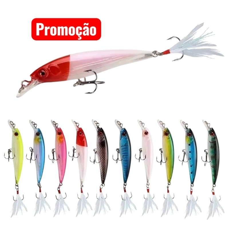 Isca Artificial Meia água 9cm 7g (similar rapala x rap) Tucunaré Traíra isca pegadeira