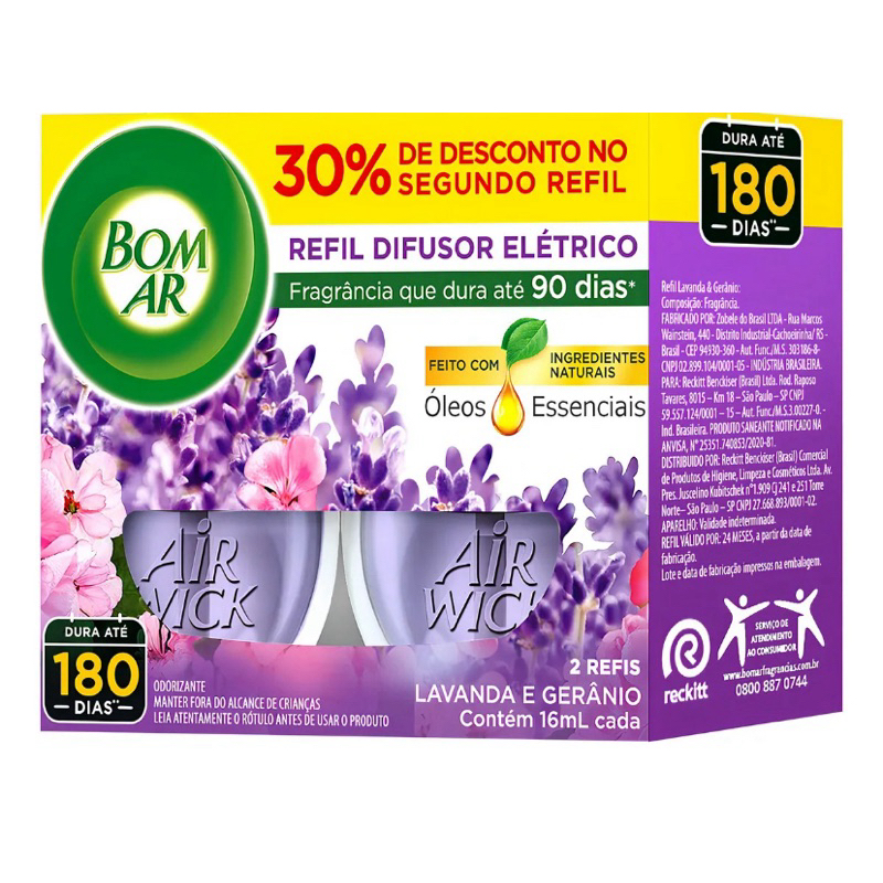 Bom Ar Air Wich Frasco Lavanda Unidade 1-2-100 g 32 Ml Inclui E Reposição em Oferta na Shopee