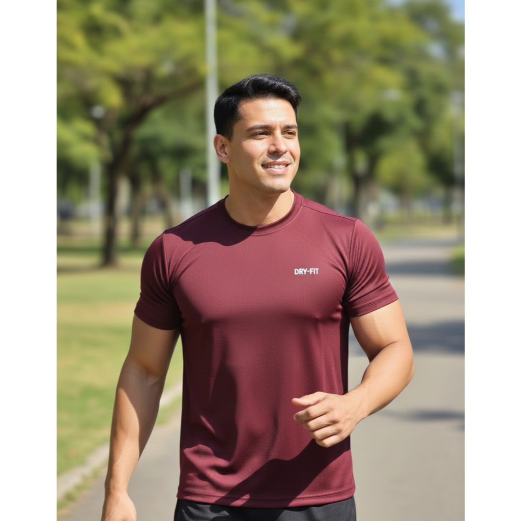 Camiseta Dry Fit Masculina Esportiva Treino Academia Corrida Manga Curta Secagem Rápida