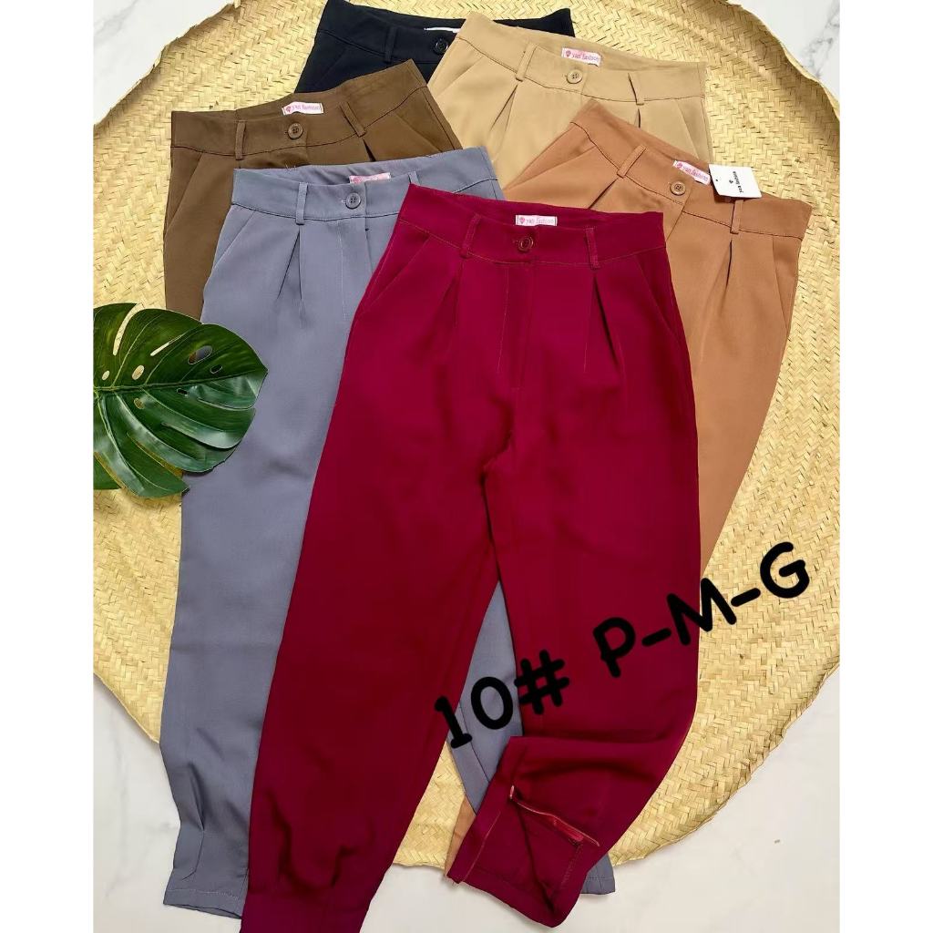 Calça Feminina de Alfaiataria com Cintura Alta e Barra Ajustada | PMG em Oferta na Shopee