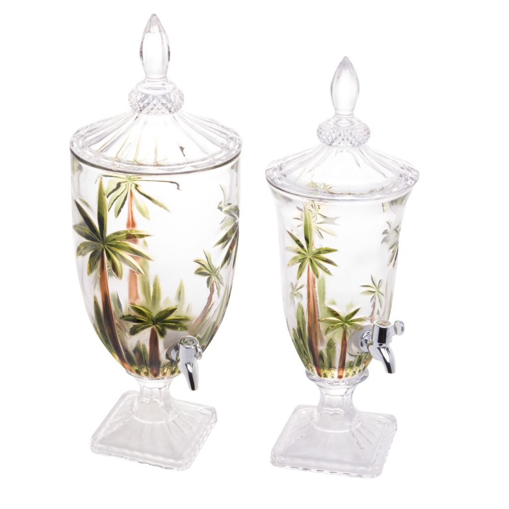 Suqueiras 2L e 4,5L Palm Tree Handpaint em Cristal Ecológico – Wolff em Oferta na Shopee