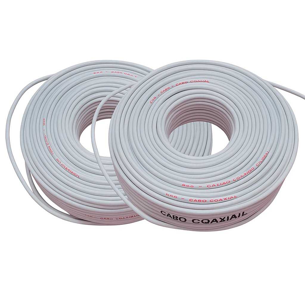 Cabo Coaxial RG6 100m Cabletech – Para Sky, Claro, Net, Vivo, Parabolica digital e Antena Satélite