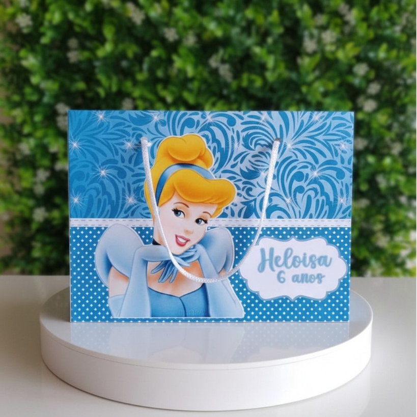 Sacolinha Personalizada CINDERELA - PEGUE E MONTE– Lembrancinha Infantil-Kit Festa- Festa infantil