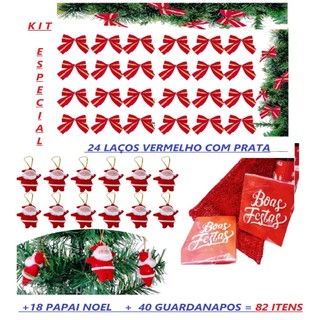 12 lacinhos vermelho com detalhes Dourados Com 5,5 cm De Larg -Laços P/ Árvore Natal + OPÇÕES DIFERENCIADAS A SELECIONAR