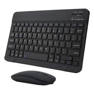 Kit Teclado Sem Fio Bluetooth Recarregável Com Mouse preto hjp-1 em Oferta na Shopee