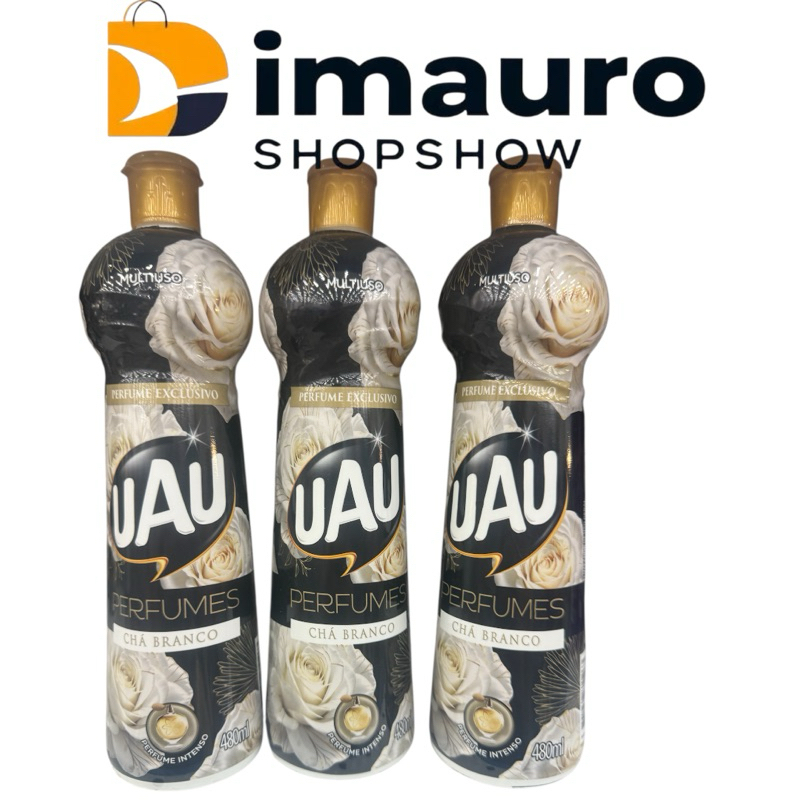 Kit 3 Multiuso Uau Perfumes Intenso Chá Branco 480ml em Oferta na Shopee