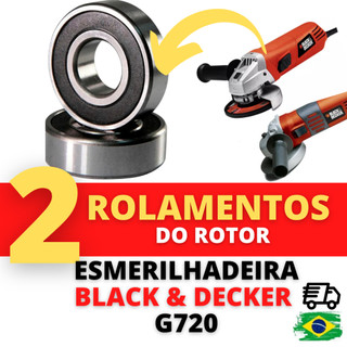 Rolamentos do Induzido da Esmerilhadeira lixadeira BD G720 (veja modelos no anúncio) 02 Rolamentos