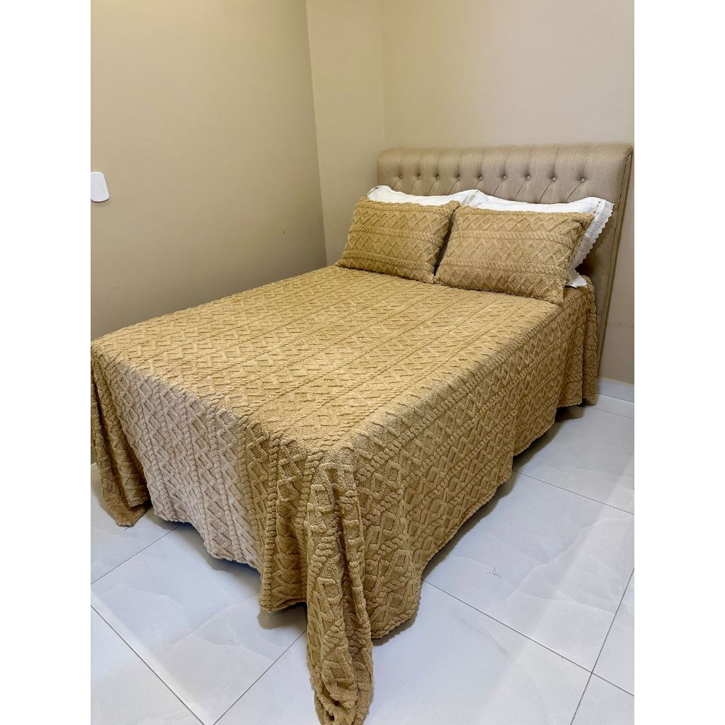 KIT COBERTOR MANTA KING / CASAL - LUXO (2,50x2,80) - FLEECE Ultra Macio, C/ 2 FRONHAS. em Oferta na Shopee