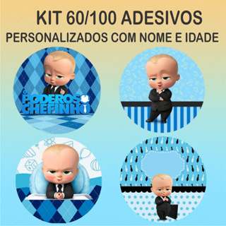 KIT 60/100 ADESIVOS PERSONALIZADOS PODEROSO CHEFINHO - FESTA - TUBETE - LEMBRANCINHA - ANIVERSÁRIO em Oferta na Shopee