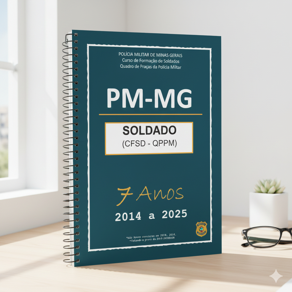 PM-MG - SOLDADO 2025/2026 - Caderno de Provas + Gabarito - PMMG