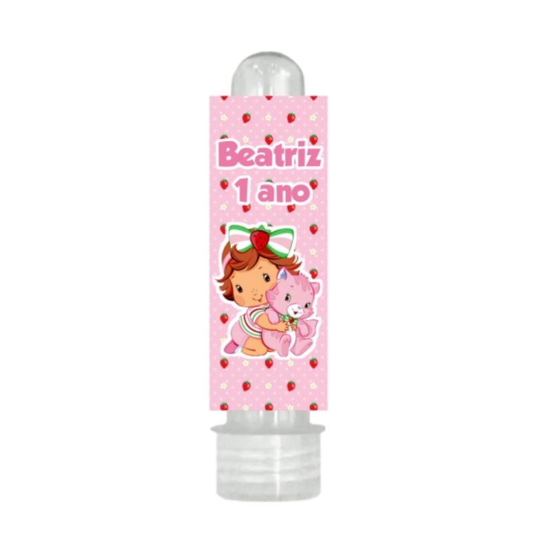 adesivo personalizados para tubete 13 cm moranguinho baby | lembrancinhas | aniversário | festa infantil