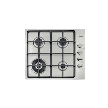 Cooktop Gás Tramontina Square Aço Inox Trempes Ferro Fundido C/Acendimento Auto. 4 Queimadores