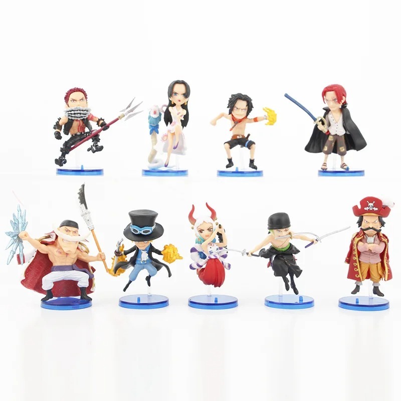 One Piece Yamato Edward Newgate Charlotte Katakuri Boa Hancock Shanks Zoro Sanji Luffy Figuras Pvc Modelo Brinquedos 7cm