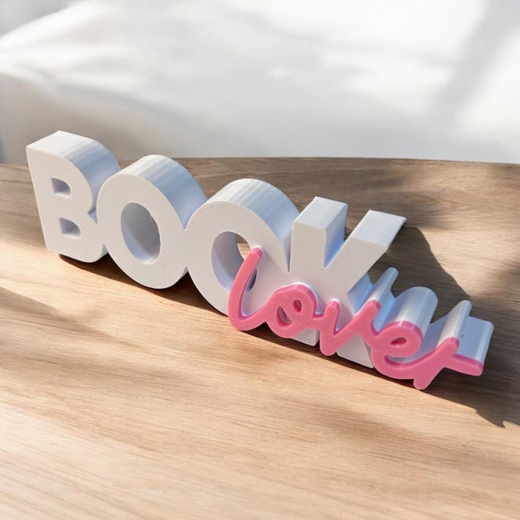 Letreiro Book Lover Decoração Enfeite para estante de Livros.