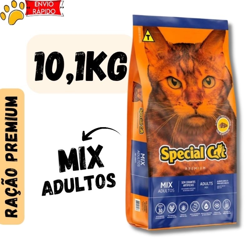 Ração Special Cat Mix Para Gatos Adultos 10,1kg Envio Rápido
