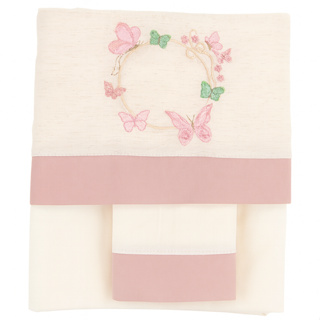 Jogo Lençol Berço Americano Luxo Linho 3PÇS 100% Algodão Flores Borboleta Jardim Encantado Cavalinho em Oferta na Shopee