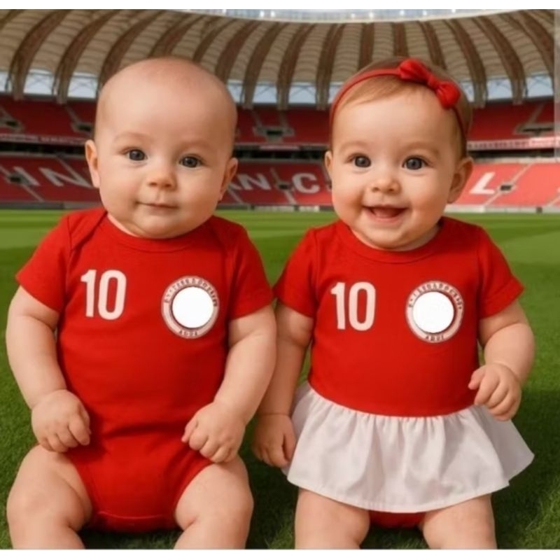 Body Tematico Bebe Do Time Internacional Mesversario Bory Bori Bory Bodi Fantasia Bebe Body Inter com Saia Meninas em Oferta na Shopee