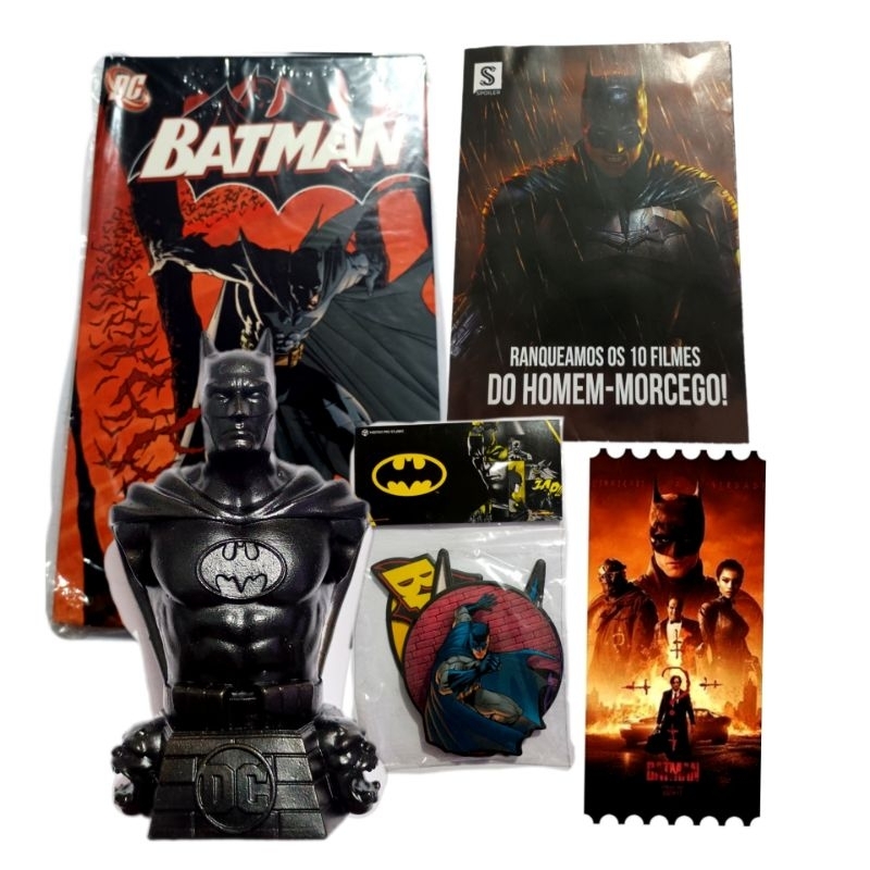kit boneco busto quadro imã poster card the Batman nerd ao cubo DC comics geek Cinemark