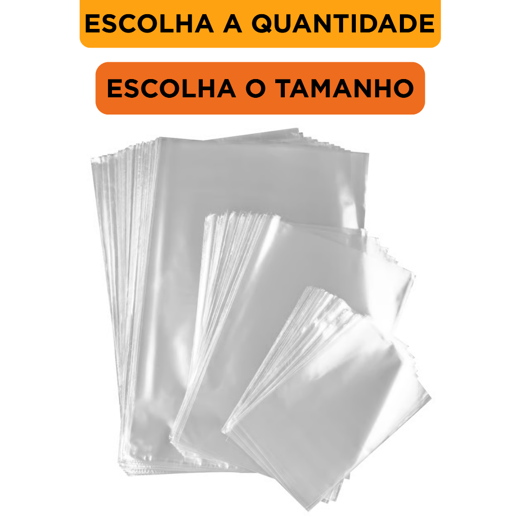 Saco PP 5KG Transparente Espessura 0.07 Embalagem Plástica Polipropileno